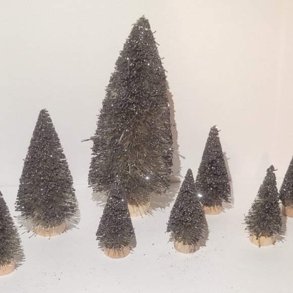 MEGA METAL Metallic Silver Gold Copper Rose Gold Titanium Mini Xmas Trees Decor - Picture 4 of 7